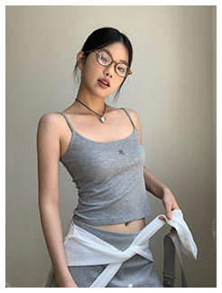 gray culotte skirt