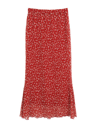 red fishtail skirt