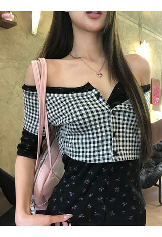 black strapless top