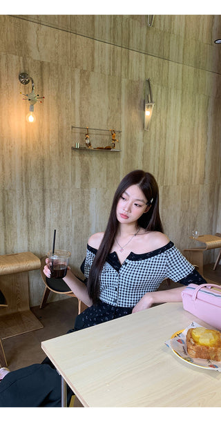 black strapless top