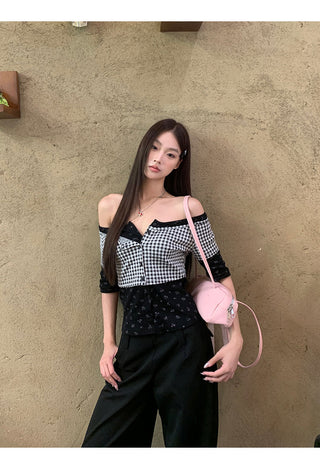 black strapless top