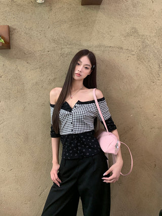black strapless top