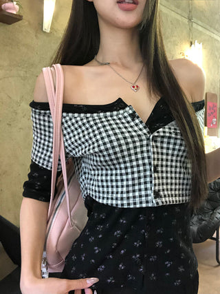 black strapless top