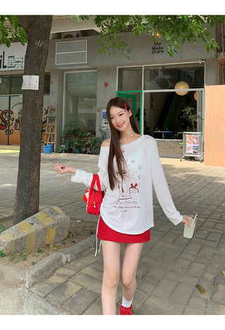 red petite skirt