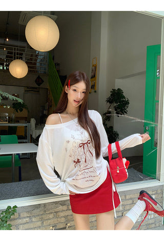 red petite skirt