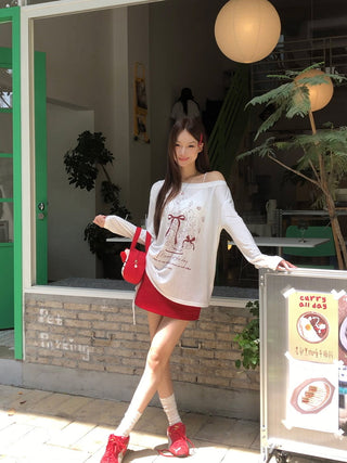 red petite skirt