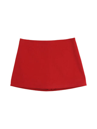 red petite skirt