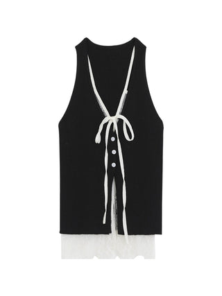 black lace camisole