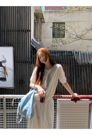 white Korean top