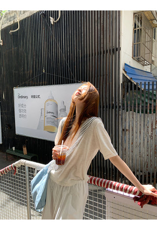 white Korean top