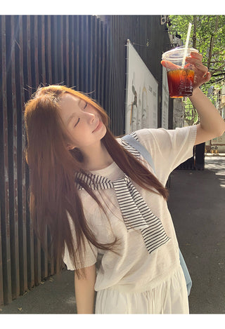white Korean top