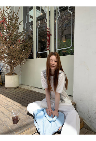 white Korean top
