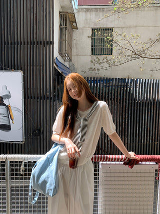 white Korean top