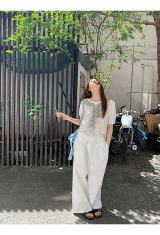 white Korean top