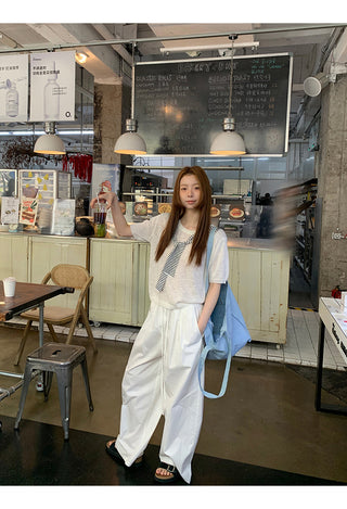 white Korean top