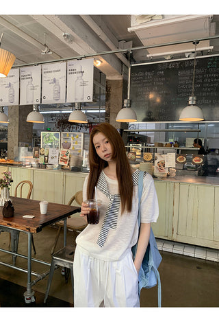 white Korean top