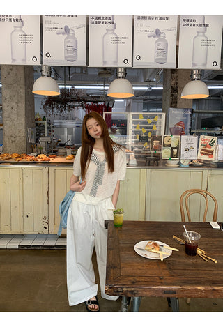 white Korean top