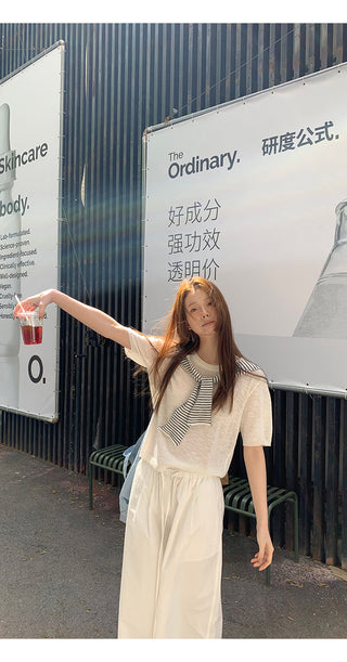 white Korean top