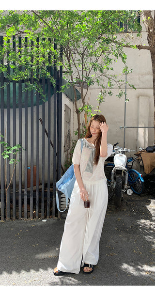 white Korean top