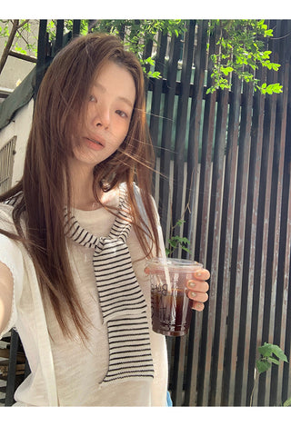 white Korean top