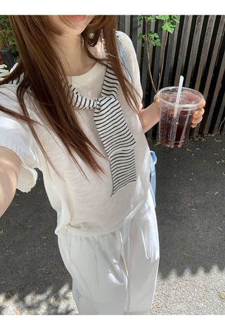 white Korean top