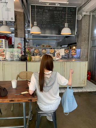 white Korean top
