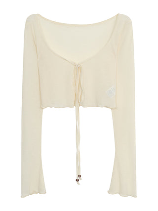 V-neck cardigan tops