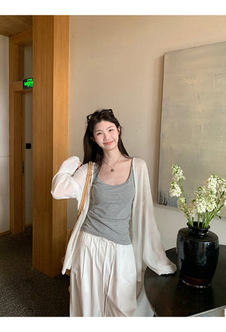 lace long cardigan