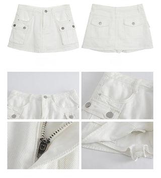 white workwear skirt