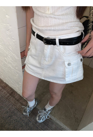 white workwear skirt
