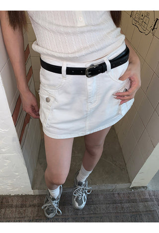 white workwear skirt