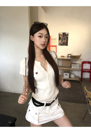 white workwear skirt