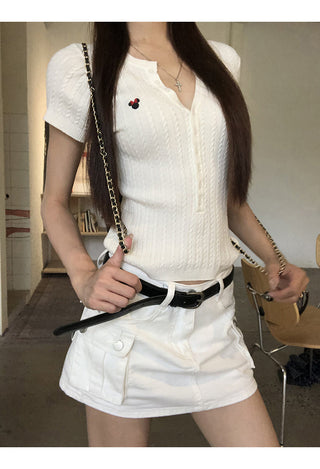white workwear skirt