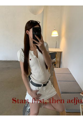 white workwear skirt