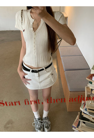 white workwear skirt