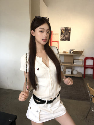 white workwear skirt
