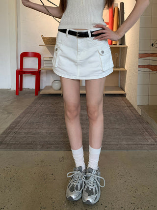 white workwear skirt