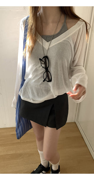 gray sheath suit skirt