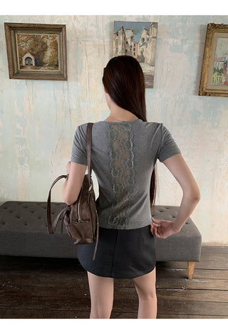 gray sheath suit skirt