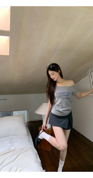 gray sheath suit skirt