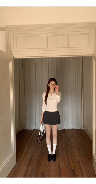 gray sheath suit skirt