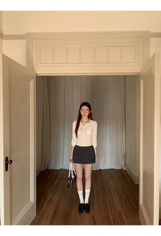 gray sheath suit skirt