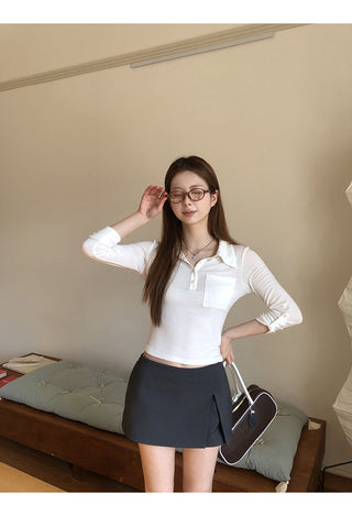 gray sheath suit skirt