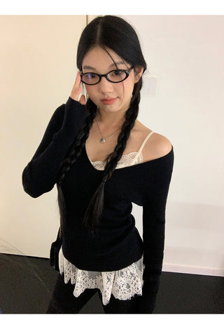 white lace camisole top
