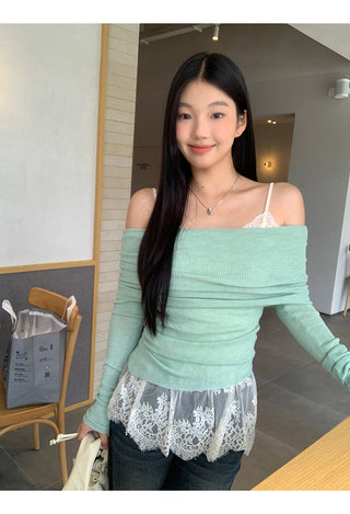white lace camisole top