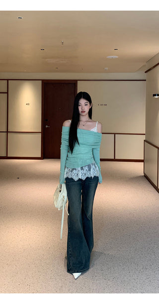 white lace camisole top