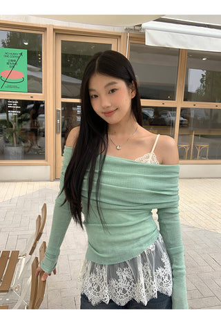 white lace camisole top