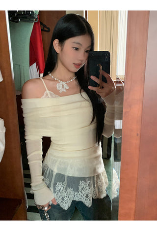 white lace camisole top
