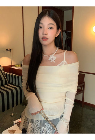 white lace camisole top