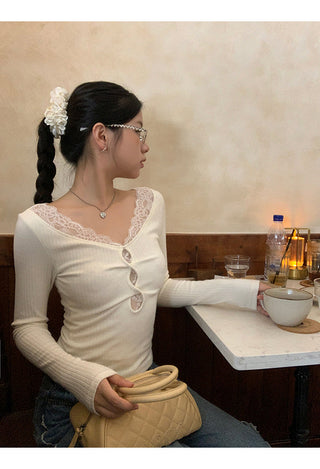 white lace long top 03